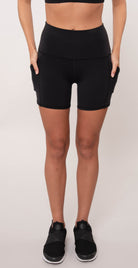 Catleya High Waist Double Pocket Shorts Black