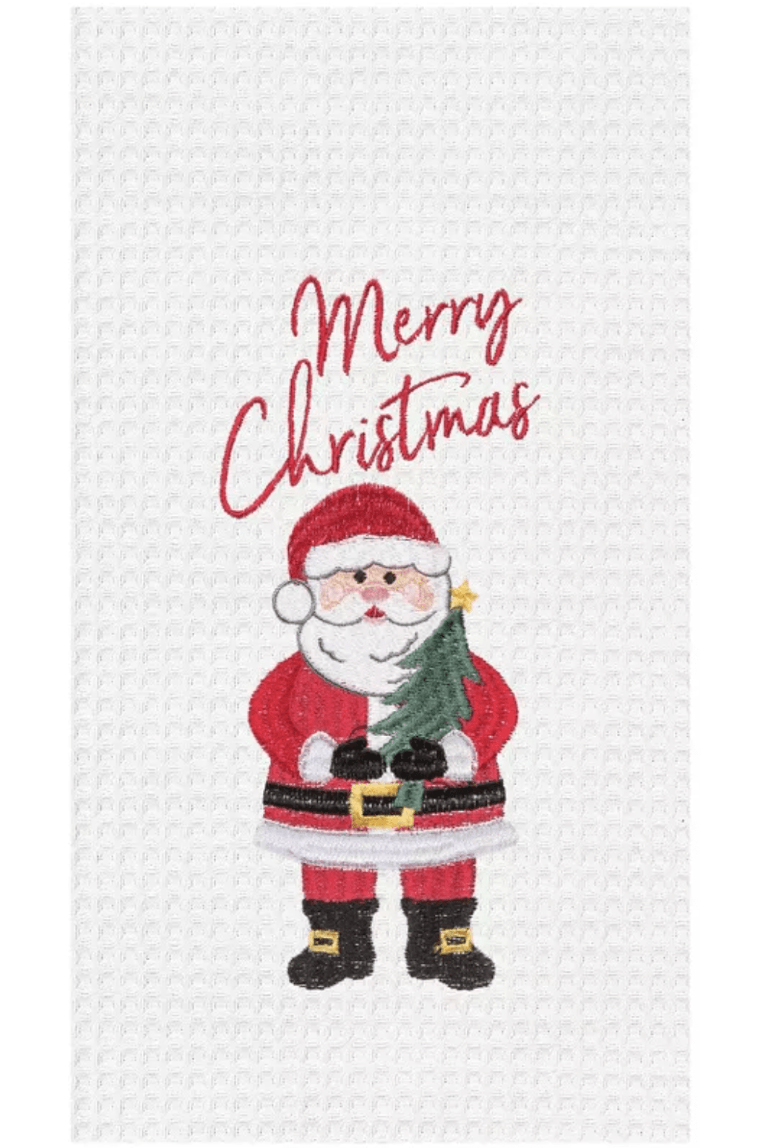 C&F Kitchen Towel Merry Christmas Santa