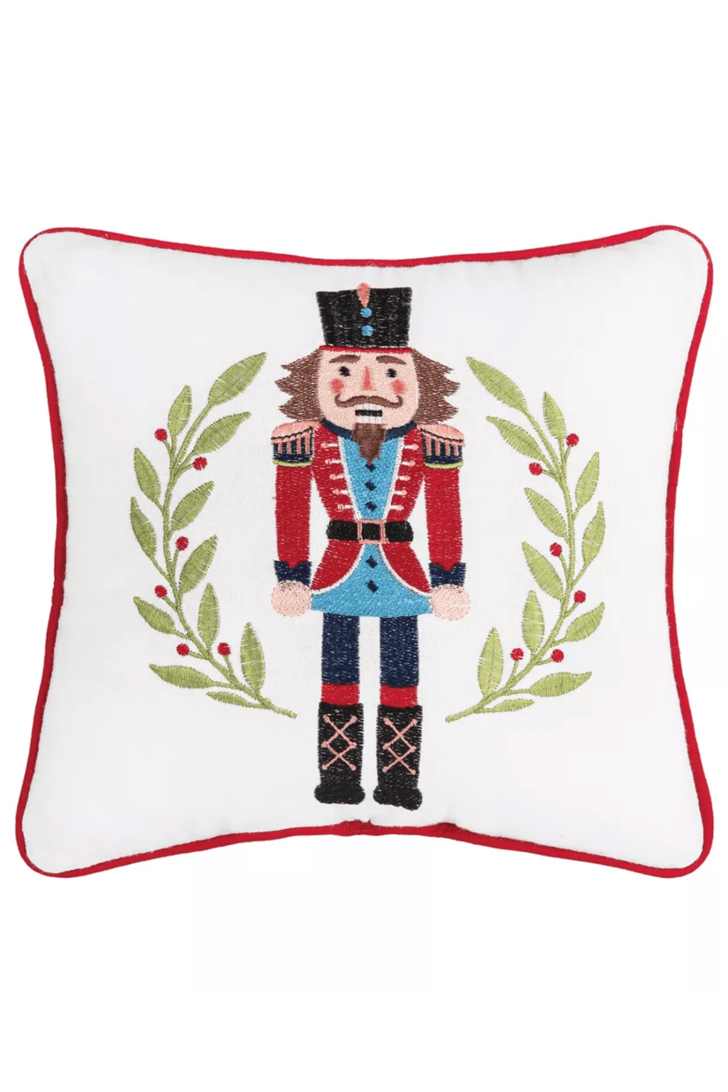 C&F Pillow  Nutcracker Wreath