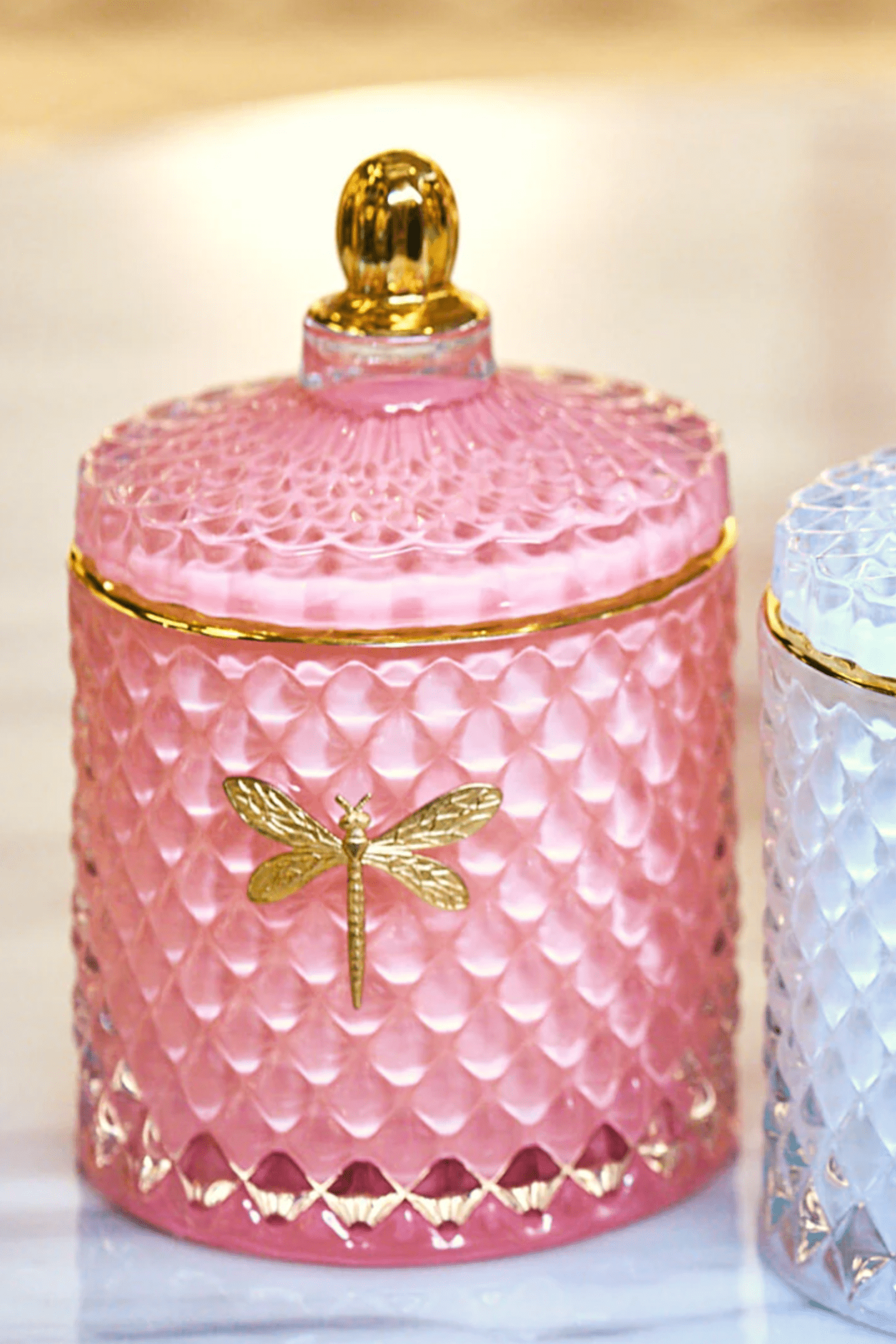 Dragonfly Fragrances Bella Candle Blush & Gold Pear & Water Lily