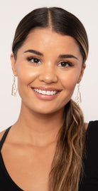 Dainty Ivy Color Wine & Glass Earrings Gold