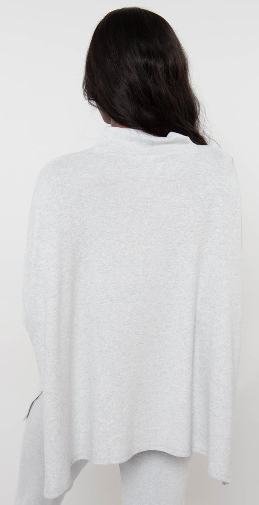 French Kyss Mock Neck Top Gray Grey