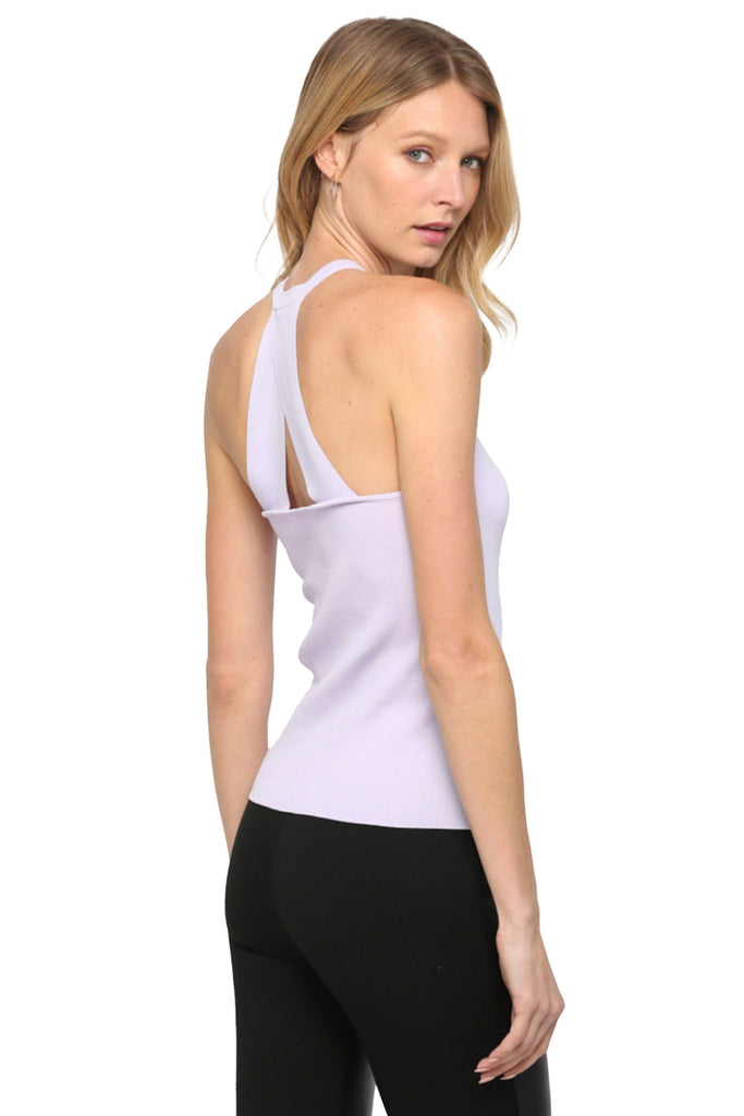 Fate by LFD Racer Back Knit Top Lavender