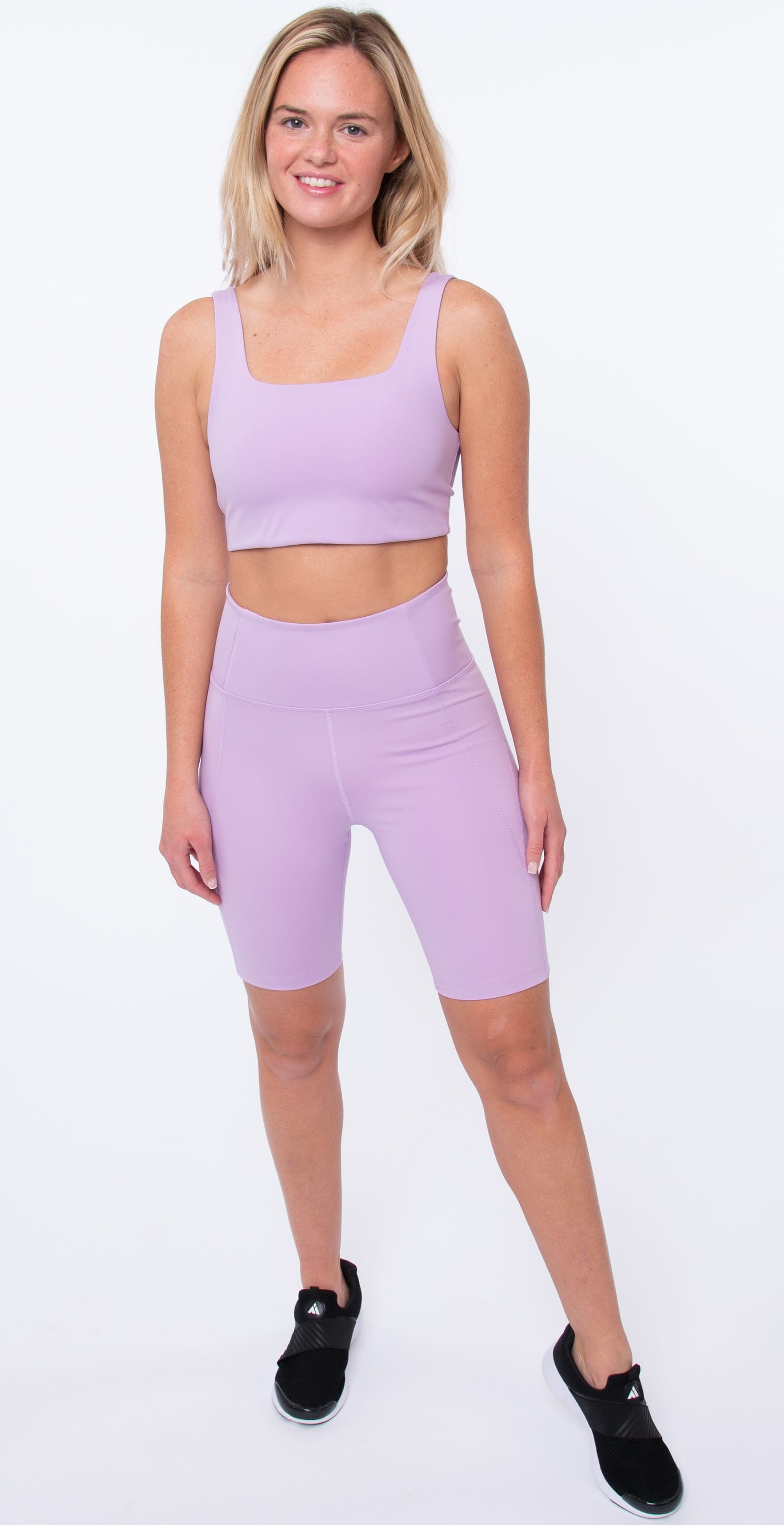 Girlfriend Collective High-Rise Bike Short Lilac