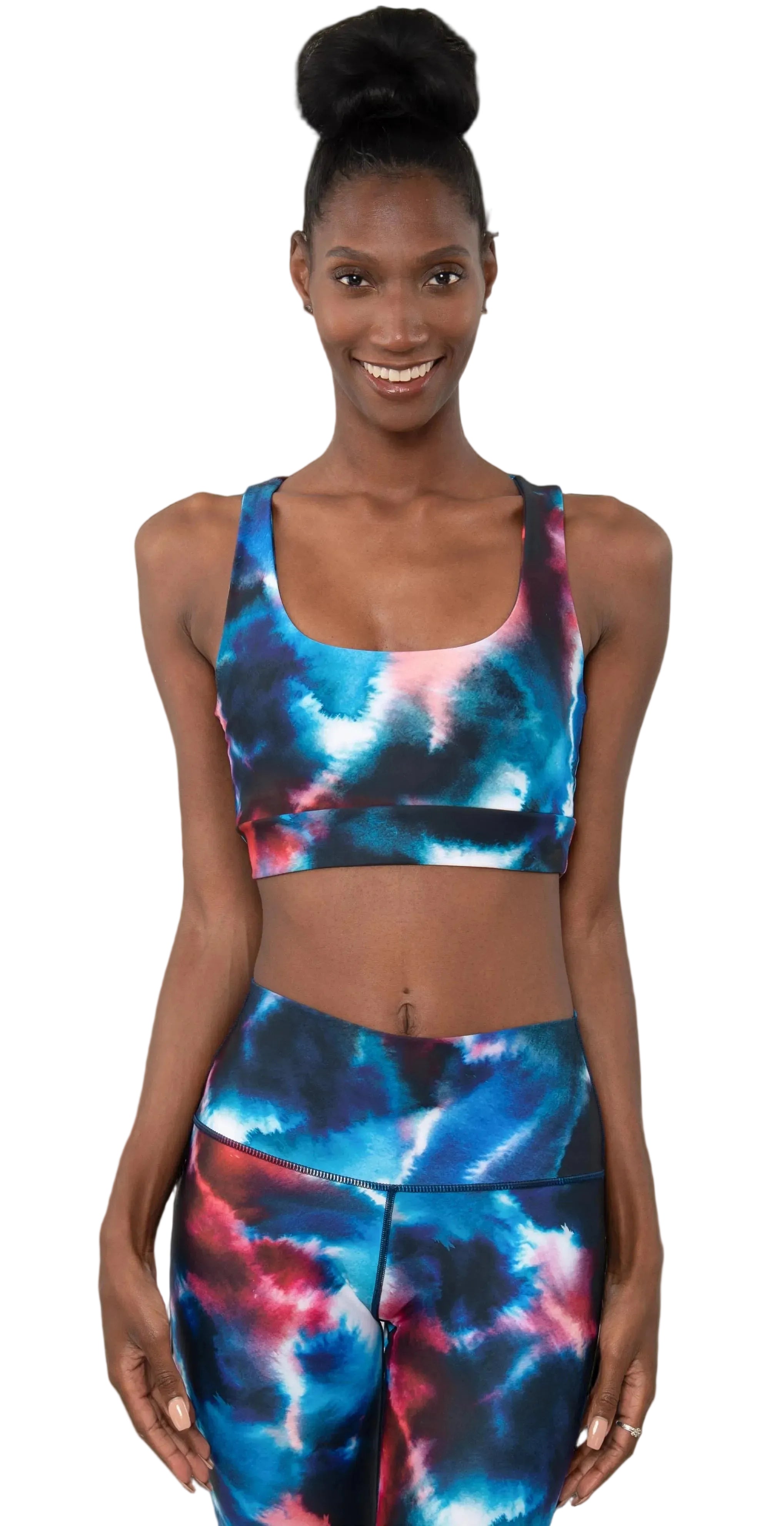 Catleya Izzy Sports Bra Navy Tie Dye