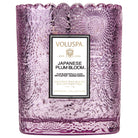 Voluspa Japanese Plum Bloom Scalloped Candle