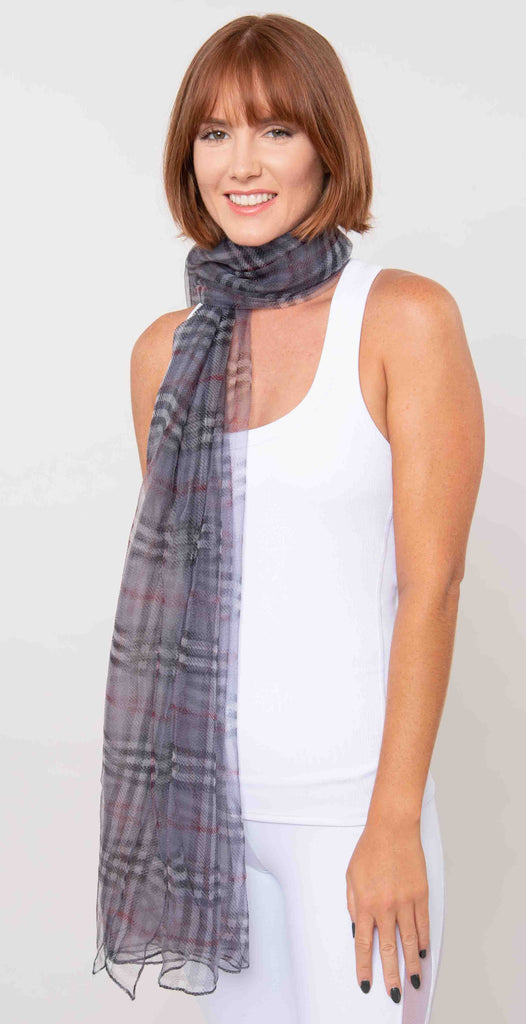 A Touch of Style Scarf and Head Wrap Gray Burberry