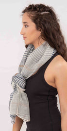 A Touch of Style Wool And Silk Scarf Blue