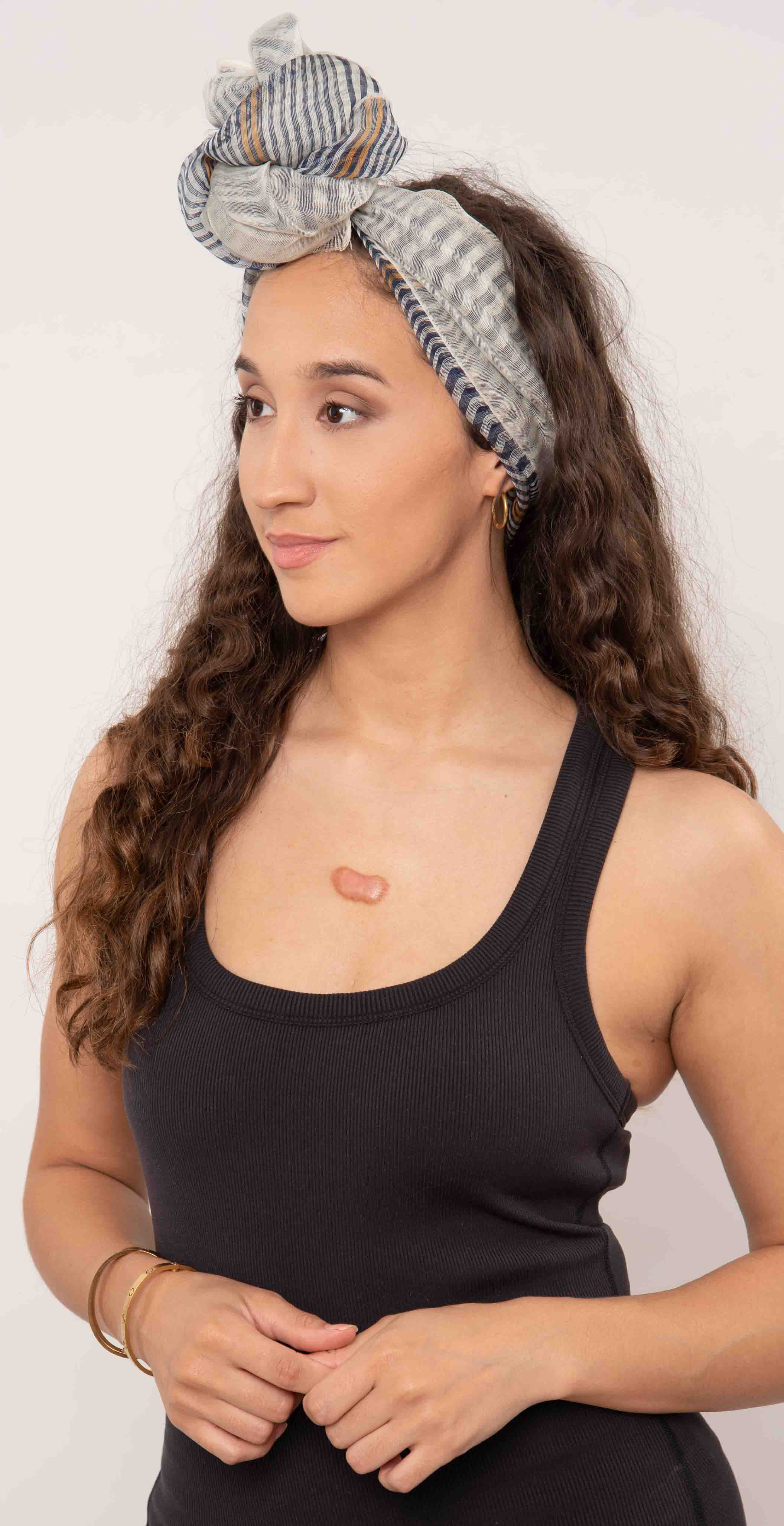 A Touch of Style Wool And Silk Scarf Blue