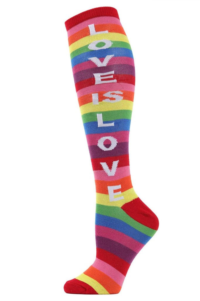 MeMoi Love Is Love Over The Knee Socks Multi