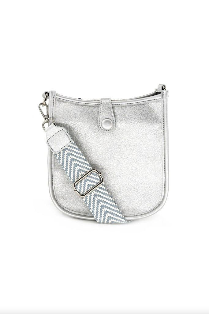 BC Handbags Mini Messenger Bag Silver