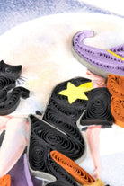 Quilling Card Quilled Witch on Broomstick Greeting Card