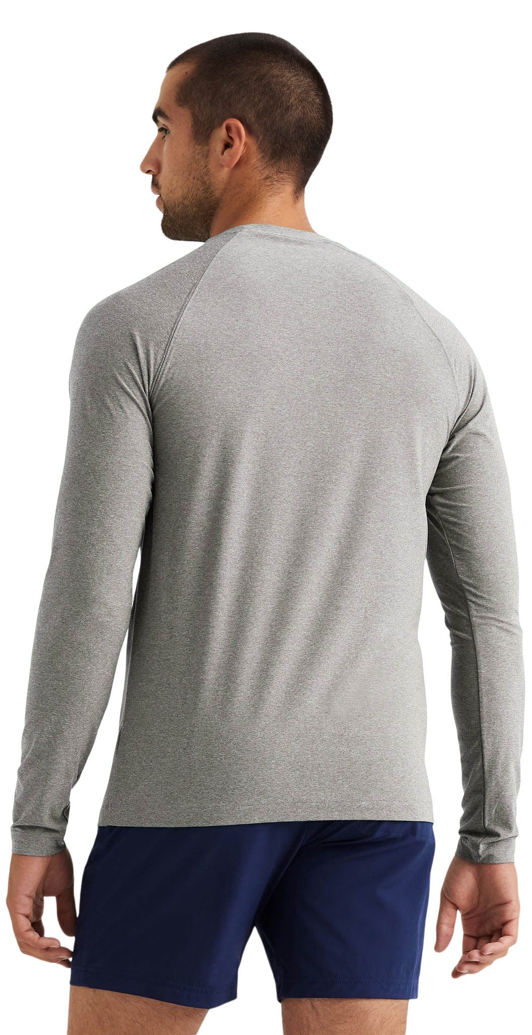 Rhone Reign Long Sleeve Light Gray Heather