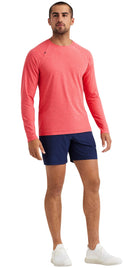 Rhone Reign Long Sleeve Barbados Cherry Heather