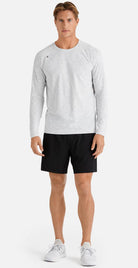 Rhone Reign Long Sleeve Gray Space Dye