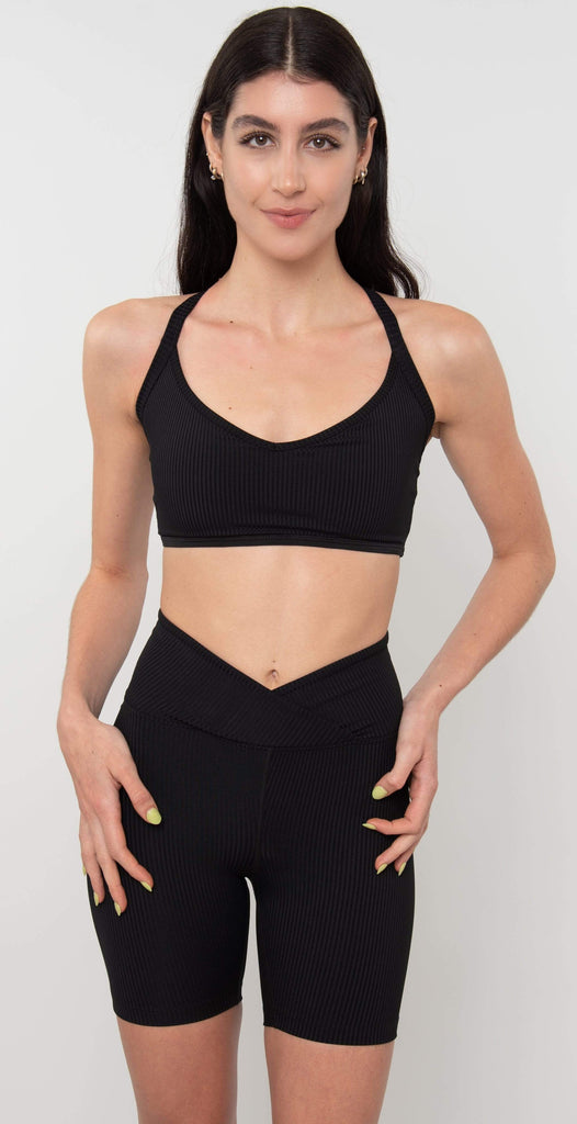 Year of Ours Ribbed Curve Bralette Black