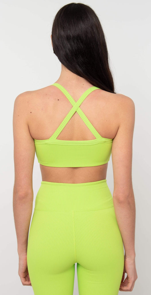 Year of Ours Ribbed Curve Bralette Lime
