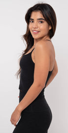 Beyond Yoga Space Dye Slim Racerback Cropped Tank Darkest Night