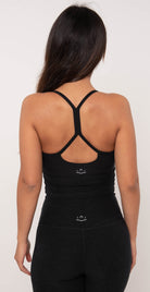 Beyond Yoga Space Dye Slim Racerback Cropped Tank Darkest Night