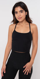 Beyond Yoga Space Dye Slim Racerback Cropped Tank Darkest Night