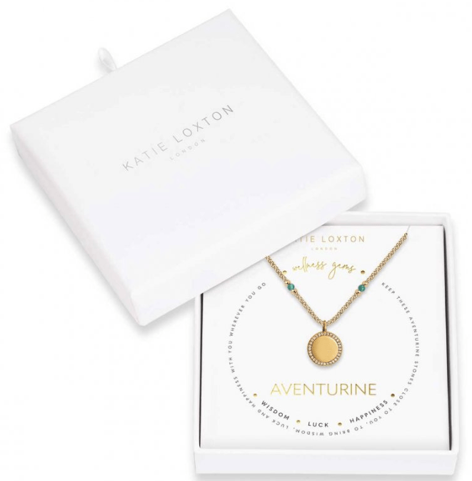 Katie Loxton Aventurine Wellness Gem Necklace