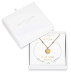 Katie Loxton Blue Lace Agate Wellness Gem Necklace