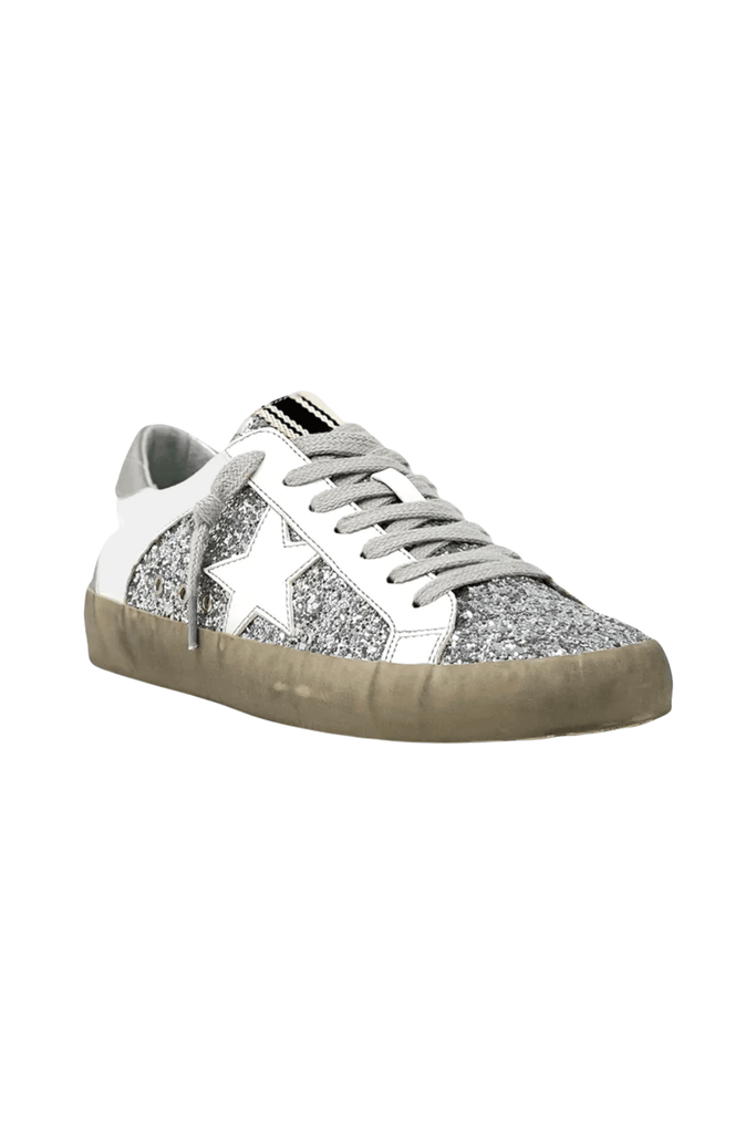 Shu Shop Paris Star Sneakers Silver Sparkle