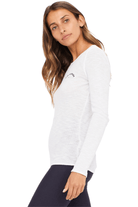 The Upside Rib Chrissy Long Sleeve Top White