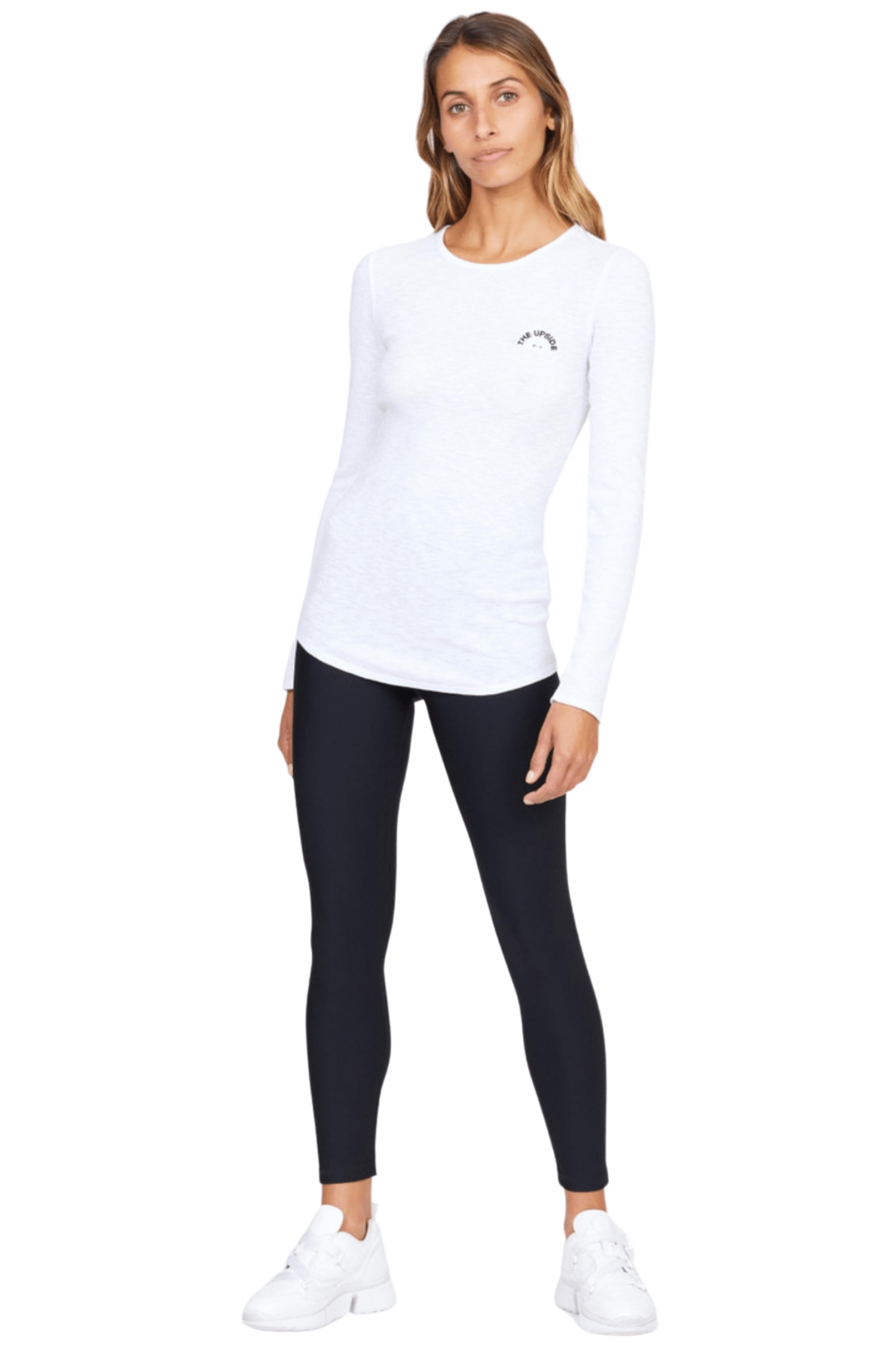 The Upside Rib Chrissy Long Sleeve Top White