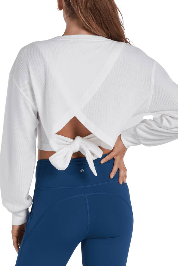 Thrive Société Tie Back Pullover White