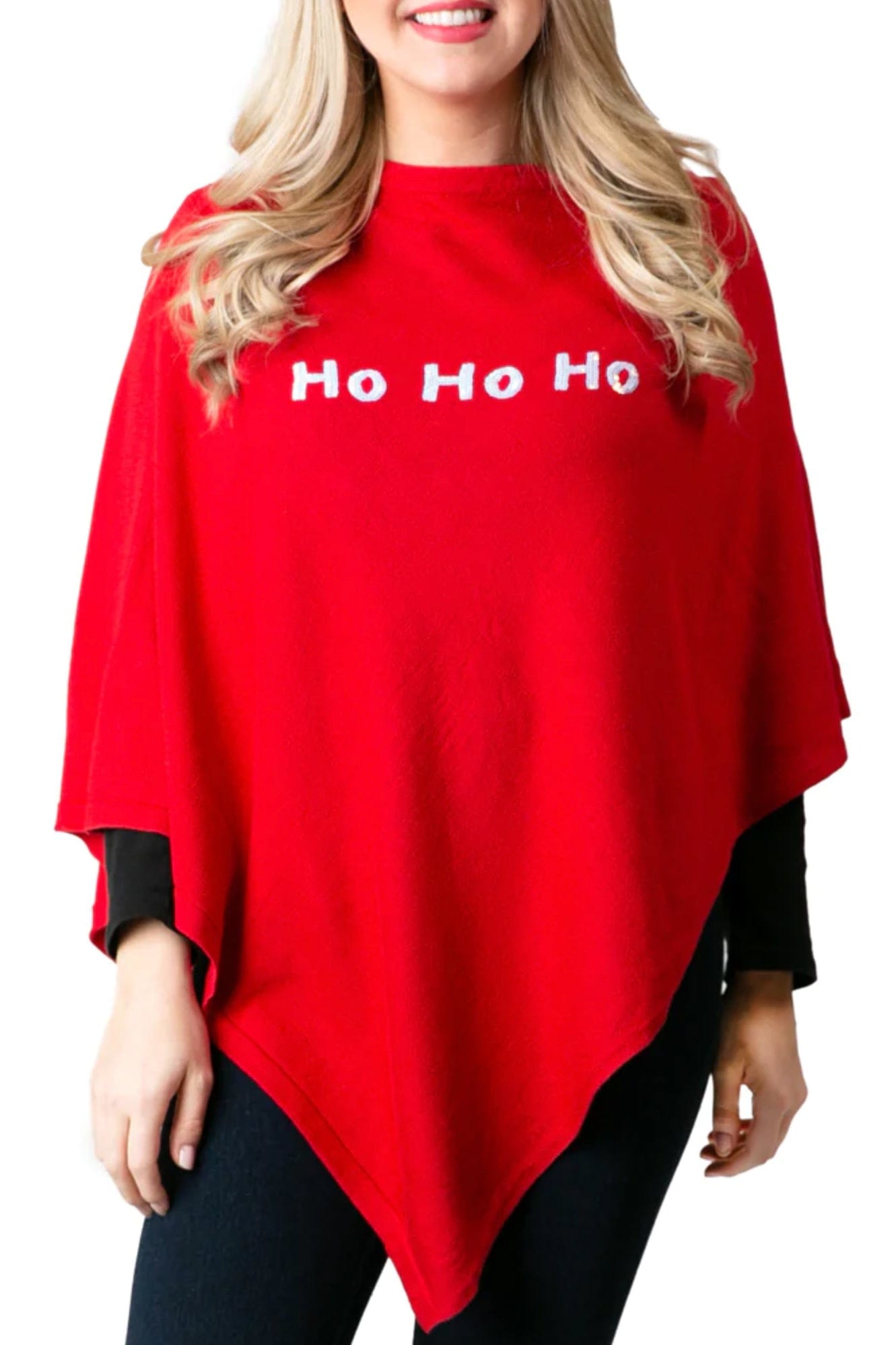 Top It Off Holly Poncho Ho Ho Ho