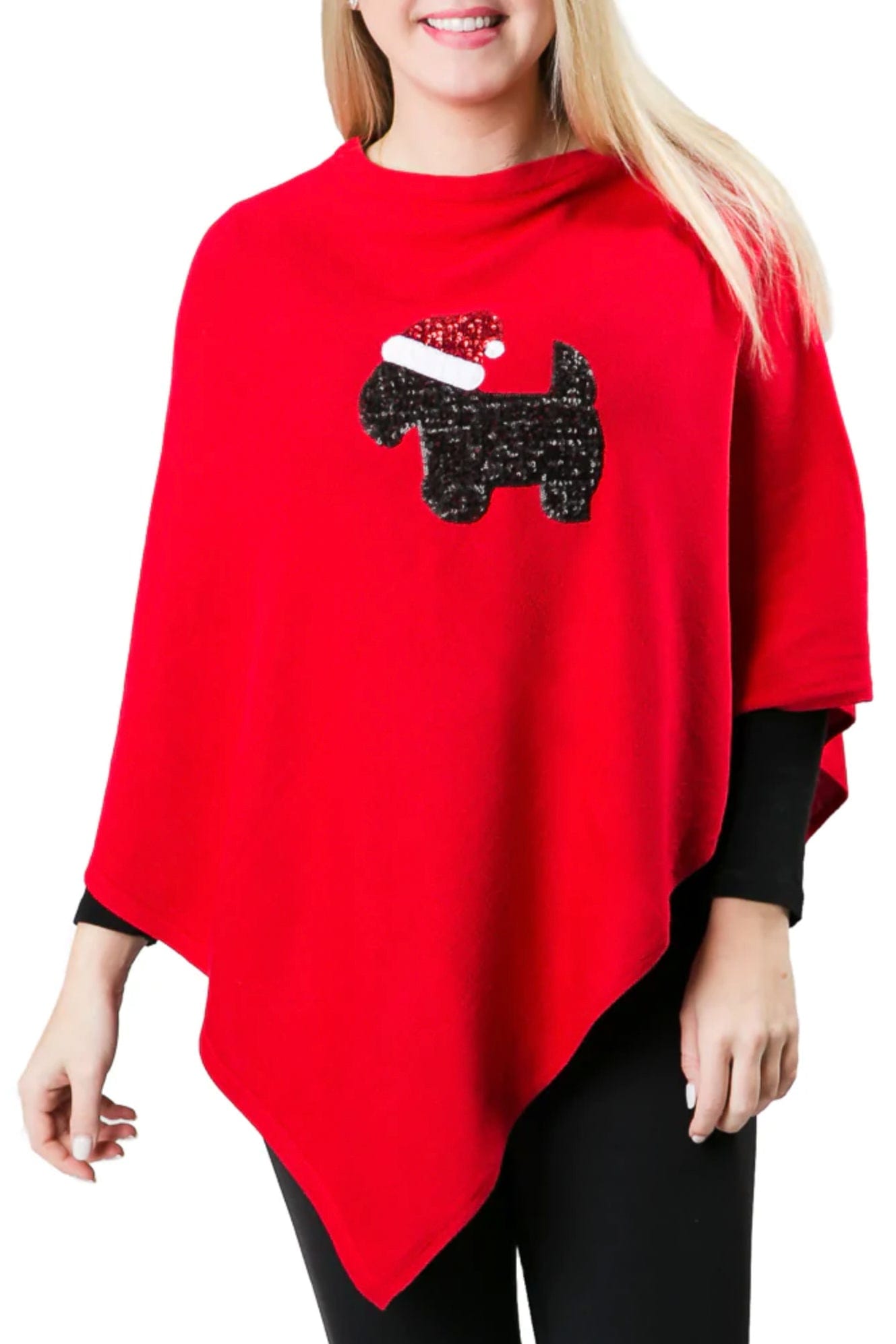 Top It Off Holly Poncho Dog