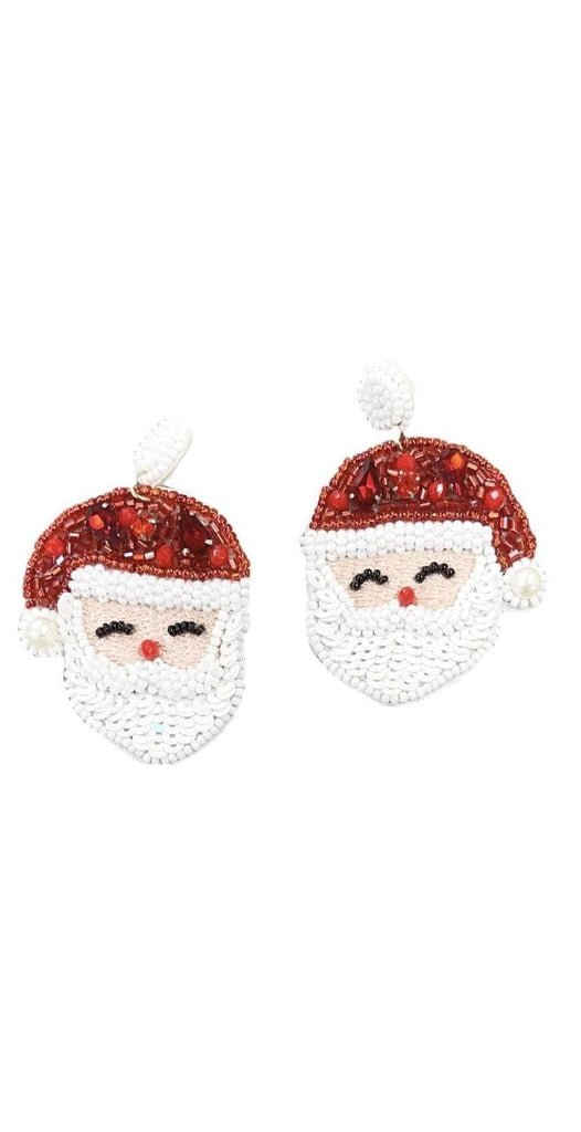 Treasure Jewels Holiday Earrings Santa Face