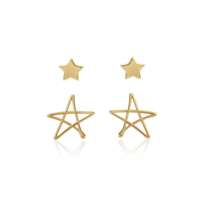 Gold Star Spike Earrings, 18K Gold Plated – KesleyBoutique
