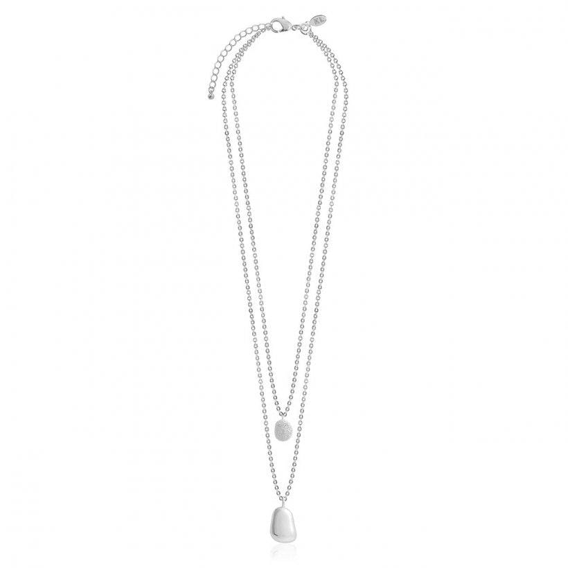 Katie Loxton Perfect Silver Pebble Double Chain